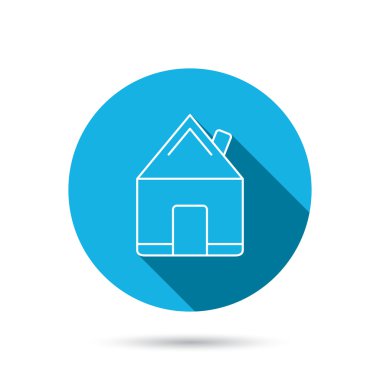 Emlak simgesi. Ev bina oturum.