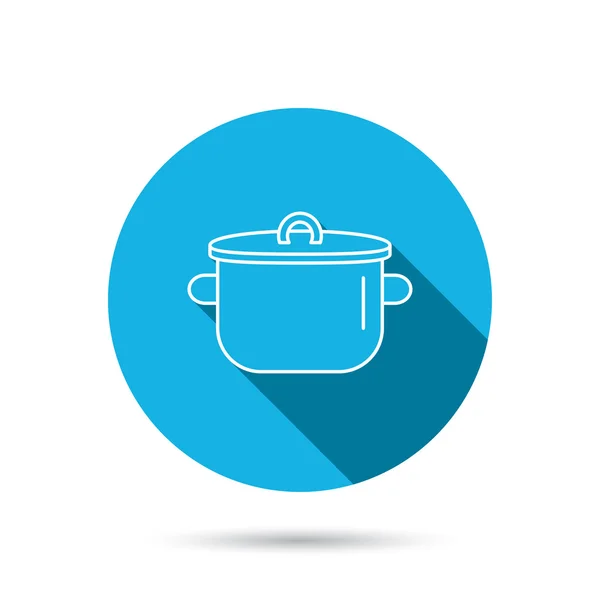 Pan pictogram. Koken pot teken. — Stockvector