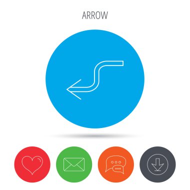 Ok arka simgesi. Önceki işaret.