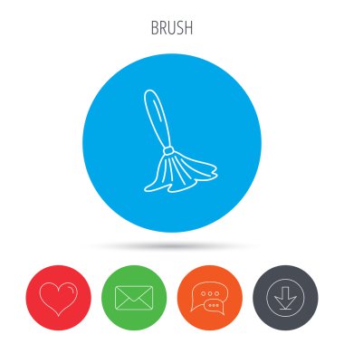 Fırça simgesi. Boya Fırçası aracı işareti.