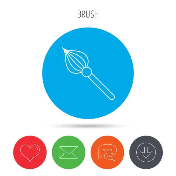 Brush icon. Paintbrush tool sign. — Stock Vector
