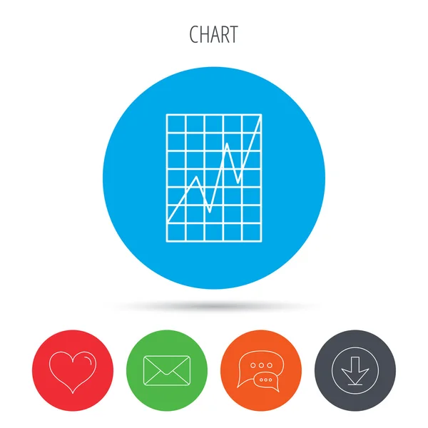 Ícone gráfico. Sinal do diagrama gráfico . —  Vetores de Stock