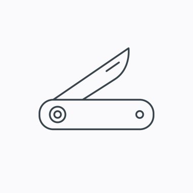 Multitool bıçak simgesi. Çok işlevli araç işareti.