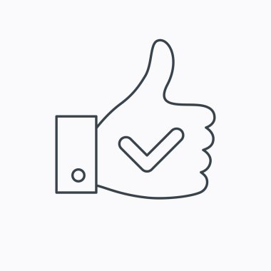 Yukarı gibi simge başparmak. Süper cool oy işareti.