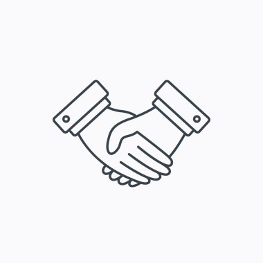 El sıkışma simgesi. Anlaşma anlaşma işareti.