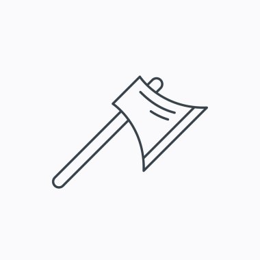 Balta simgesi. İşçi ekipman işareti.