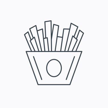 Cips simgesi. Patates kızartması yemek işaret hızlı.