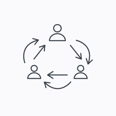 Ekip çalışması simgesi. Office işlemi oturum çalışma.