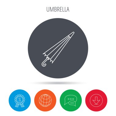 Şemsiye simgesi. Su koruma işareti.