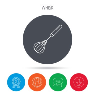 Çırpma teli simgesi. Mutfak aracı işareti.