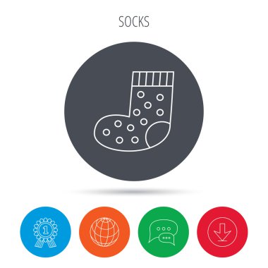 Çorap simgesi. Bebek iç çamaşırı işareti.