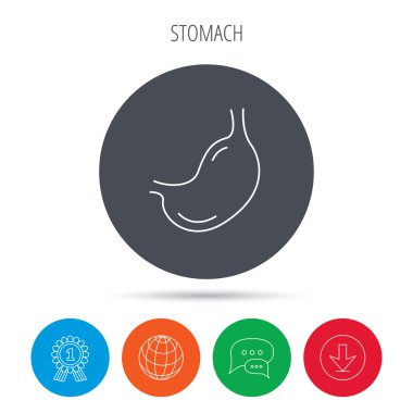 Mide simgesi. Gastroskopi sağlık işareti.