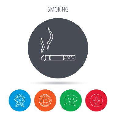 Smoking allowed icon. Yes smoke sign. clipart