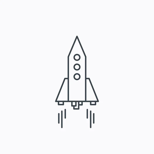 Raket pictogram. Opstarten bedrijf teken. — Stockvector