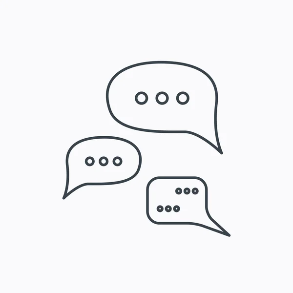 Konversation-ikonen. Chat speech bubbles tecken. — Stock vektor