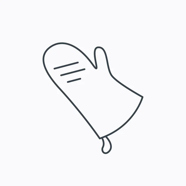 Grytlapp ikon. Kök skydd handske tecken. — Stock vektor