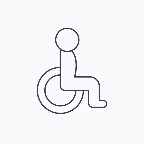 Disabled person icon. Human on wheelchair sign. — Stock Vector