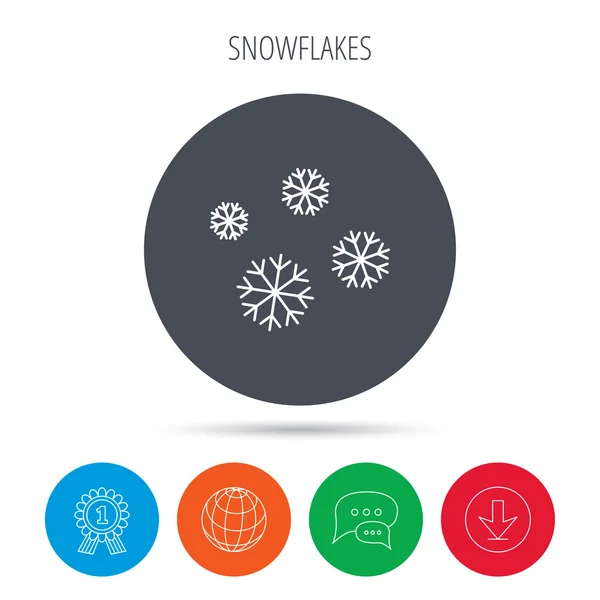 Sneeuwvlokken pictogram. Sneeuw teken. Air conditioning. — Stockvector