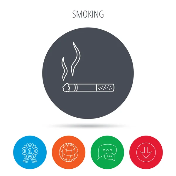 Fumeurs autorisés icône. Oui panneau de fumée . — Image vectorielle