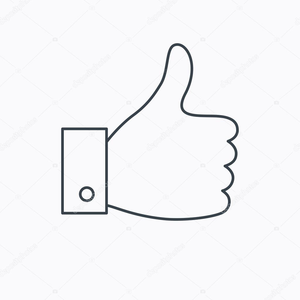 Thumb up like icon. Super cool vote sign.