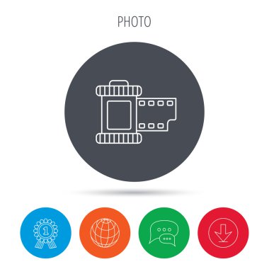 Retro fotoğraf simge. Kamera rulo işareti.