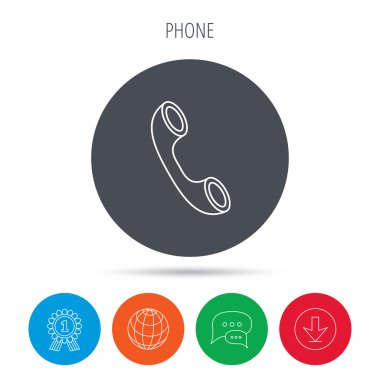 Telefon simgesi. Çağrı işareti.