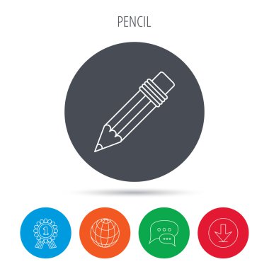 Kurşun kalem simgesini. Çizim aracı işareti.