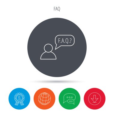 SSS service simgesini. Konuşma balonu simgesini desteklemesi.