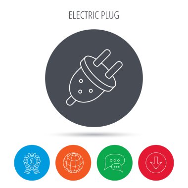 Elektrik fişi simgesi. Avrupa soket işareti.