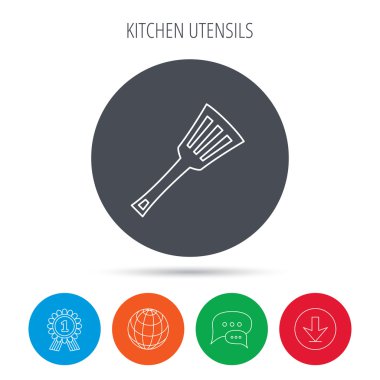 Mutfak gereçler simgesi. Mutfak eşyaları spatula işareti.