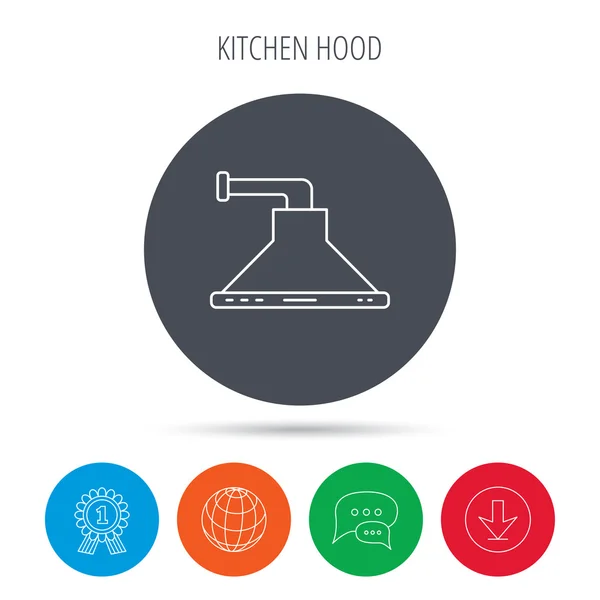 Icono de campana cocina. Señal de equipo de cocina . — Vector de stock