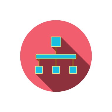 Hiyerarşi simgesi. Kuruluş Grafiği işareti.