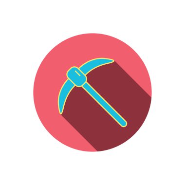 Araştırma aracı simgesi. Kazma ekipman işareti.