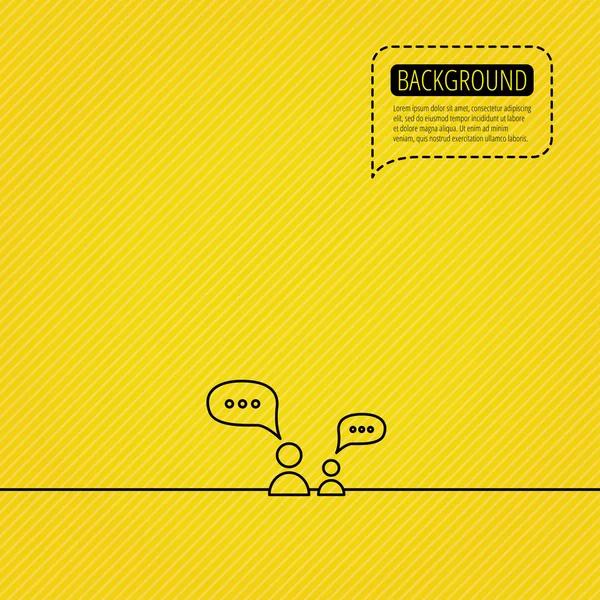 Dialoogvenster pictogram. Chat spraak bubbels teken. — Stockvector