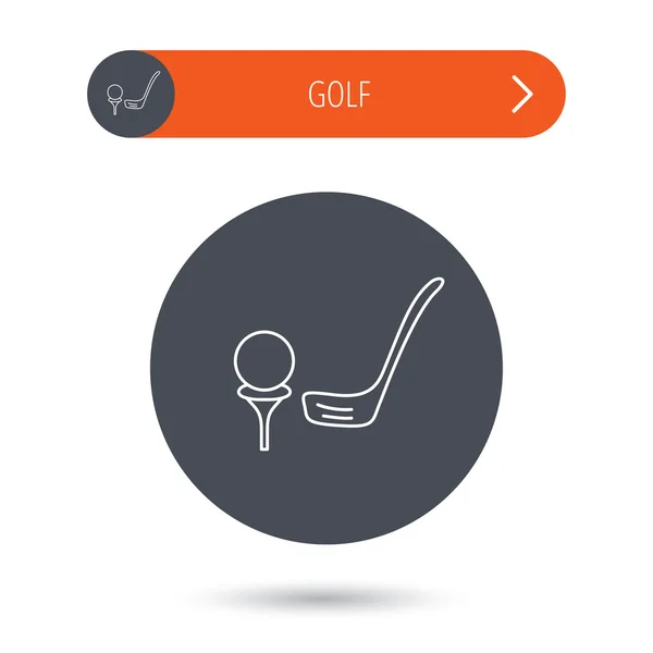 高尔夫俱乐部图标。高尔夫运动标志. — 图库矢量图片