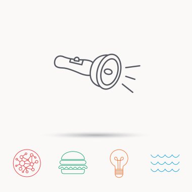 El feneri simgesi. Işık demeti işareti.