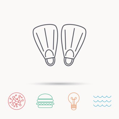 Yüzme palet simgesi. Dalış işareti.