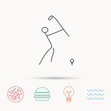 Golf Kulübü simgesi. Golf Spor işareti.