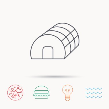 Sera karmaşık simgesi. Sera bina oturum.