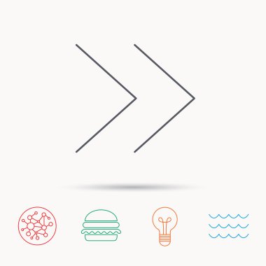 Sonraki ok simgesi. İleri işareti.