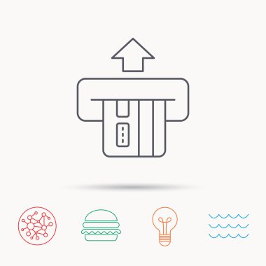 Kredi kartı Ikon ekle. İşareti alışveriş.