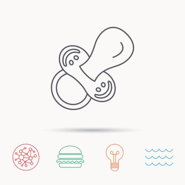 Emzik simgesi. Meme ucu veya dummy işareti.