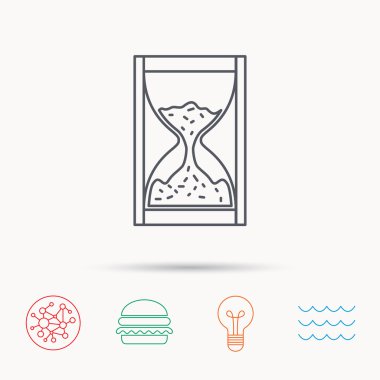 Kum saati simgesi. Kum saati işareti.