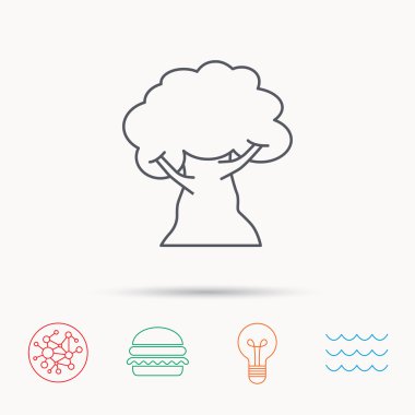 Meşe ağacı simgesi. Orman ahşap işareti.