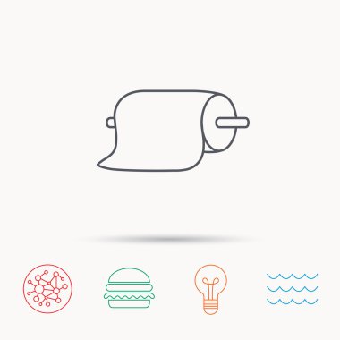 Kağıt havlu simgesi. Mutfak hijyen işareti.