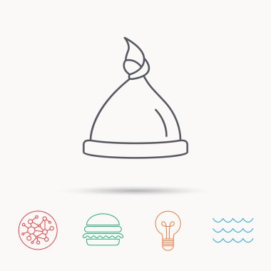 Bebek şapka simgesi. Yeni doğan kap işareti.