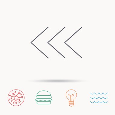 Sol ok simgesi. Önceki işaret.