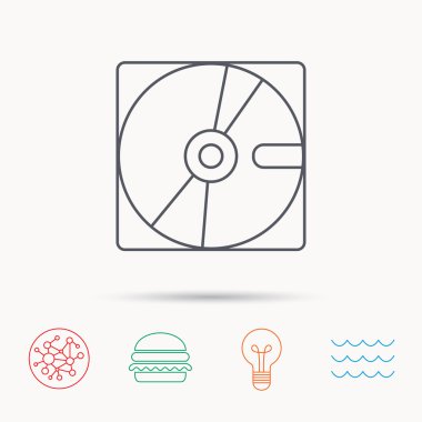 Sabit disk simgesi. Sabit disk depolama işareti.