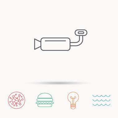 Muffer simgesi. Araba boru yakıt veya işareti egzoz.