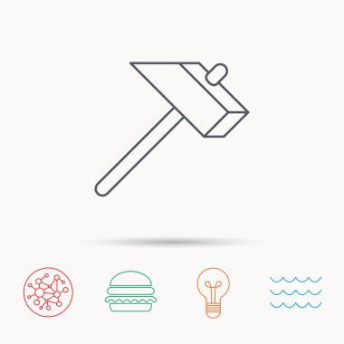 Çekiç simgesi. Onarım veya düzeltme işareti.